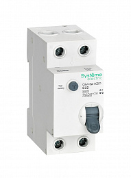 Дифф. автомат 1P+N, 32А, 30mA, тип AC, 6kA (хар-ка C) City9 Systeme Electric. Вид 1