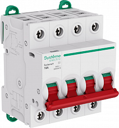 Рубильник 4-полюсный, 16A Systeme9 Systeme Electric. Вид 1