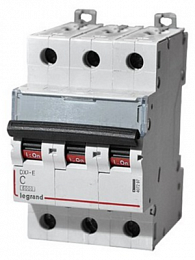 DX3-E Автоматический выключатель 3-полюсный 2A 6kA (хар-ка C) Legrand. Вид 1
