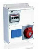 M16/2 JFB Бокс с розетками в сборе ,металл, IP44 ABB
