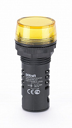 ЛК22-ADDS-YEL-LED-220 Лампа коммутационная желтая 22мм, LED 220В AC/DC DEKraft. Вид 1