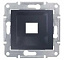 Адаптер для 1 коннектора RJ45, krone, кат. 5е, кат. 6, utp (графит) Sedna Schneider Electric. Вид 1.