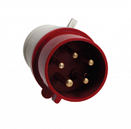 ВС102-5-63-IP67 Вилка стационарная 3P+PE+N 63А 380-415В DEKraft. Вид 1