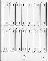 Маркировка MG-ETF 54192 (13x57 WH) 13х57 мм, 14 макеров желтых в карте, (1уп-700) TYCO. Вид 1