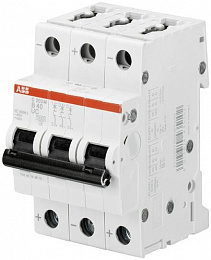 S203M C6UC Автоматический выключатель 3-х полюсный, 6А, 10кА, DC (хар-ка C) ABB. Вид 1
