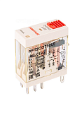 Реле 2CO, 8A(250VAC/30VDC), 230VAC, LED, мех. инд., тест-кнопка Shenler