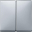 Клавиша двойная, sd (алюминий) Merten Schneider Electric. Вид 1.