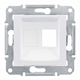 Адаптер для 1 коннект. RJ45,apm,molex,keline,кат. 5е,кат. 6,utp (белый) Sedna Schneider Electric. Вид 1