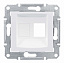 Адаптер для 1 коннект. RJ45,apm,molex,keline,кат. 5е,кат. 6,utp (белый) Sedna Schneider Electric. Вид 1.