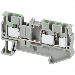 Клем втыч.проходной, 3тчк, 4мм,серый Schneider Electric. Вид 1