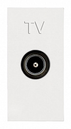 N2150.7 BL Механизм ТВ розетки, простой, 1-модульный (альпийский белый) Zenit ABB. Вид 1