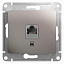Розетка компьютерная RJ45 кат.5e, механизм (платина) Glossa Systeme Electric. Вид 1.