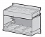 FMCE 40 Верхняя крышка+нижняя секция с дном FMCE40, 1 ряд ABB. Вид 1.