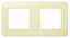 2272_3 BA Рамка горизонтальная с суппортом 2 поста Stylo белая  ABB. Вид 2.