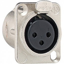 Штепсельный разъем XLR (фланцевая розетка 3 контакта) System 55 Gira. Вид 1