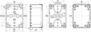 Пласт.коробка 164x121x87 pk-ul ip66 Schneider Electric. Вид 1