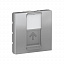 Лицевая панель RJ45 для коннектора Keystone/Systimax, 2 мод. (алюминий) Unica New Schneider Electric. Вид 1.