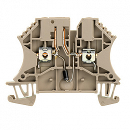 WTR 2.5 D+ 2STB 6.9/2.3 Измерительная клемма с размыкателем, винтовая, 2.5 mm, 500 V, 14 A, (тёмно-бежевый) Weidmueller. Вид 1