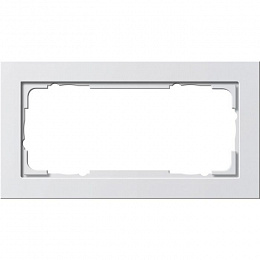 Рамка 2-постовая (белый матовый) E2 Gira. Вид 1
