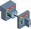Рукоятка поворотная на дверцу RHE_EM T1-T2-T3 EMER. RETURNED ABB. Вид 1.