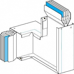 Z-образная секция угловая на ребро и плашмя n1, 3l+n+per, cu, 3200а Schneider Electric. Вид 1
