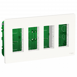Блок скрытой установки 4х2 (белый) Unica System+ Schneider Electric. Вид 1