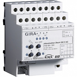 215200 Уст-во управ жал-и 2-кан, 230В AC KNX/EIB REG GIRA. Вид 1