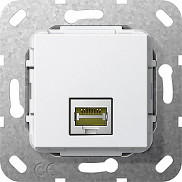 Розетка компьютерная RJ45 (белый) System 55 Gira. Вид 1