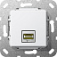 Розетка компьютерная RJ45 (белый) System 55 Gira. Вид 1.