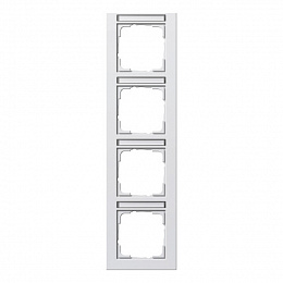 Рамка 4-постовая, вертикальная (белый глянцевый) E2 Gira. Вид 1