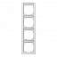 Рамка 4-постовая, вертикальная (белый глянцевый) E2 Gira. Вид 1.