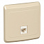 Розетка компьютерная RJ45, кат.5е, С/У (кремовый) Этюд Systeme Electric. Вид 2.