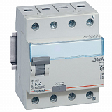 TX3 Блок утечки тока (УЗО) 4-полюсный, 63A, 30mA, тип АC Legrand