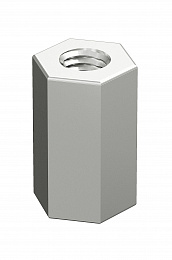 Гайка соединит.m10 для резьб.шпилек оцин Schneider Electric. Вид 1
