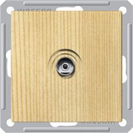Розетка TV, механизм, (сосна) Wessen 59 Systeme Electric. Вид 1