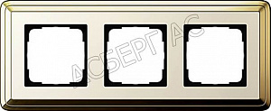 Рамка 3-постовый (кремово-белый) S-Classic GIRA. Вид 1