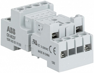 Цоколь cr-m4sf (стандартный) для реле cr-m 2/4пк, вилочный зажим ABB. Вид 1