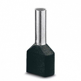 AI-TWIN 2X 1,5 - 8 BK Кабельный наконечник изол. 2х1,5 мм\кв (1уп.-100шт) Phoenix Contact. Вид 1