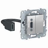 Розетка HDMI (алюминий) Unica New Schneider Electric