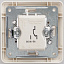 Переключатель 1-клавишный, 16АХ, в сборе (слоновая кость) Wessen 59 Schneider Electric. Вид 1.