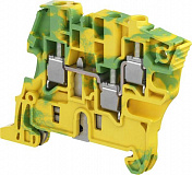 Клемма винтовая ZS6-3S-PE, Земля, желто - зеленая - 6 мм2, 3 зажима TYCO